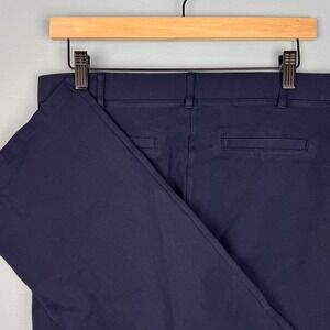 Betabrand Dress Yoga Pants DPYP Womens Large Petite Navy Blue Bootcut Stretch